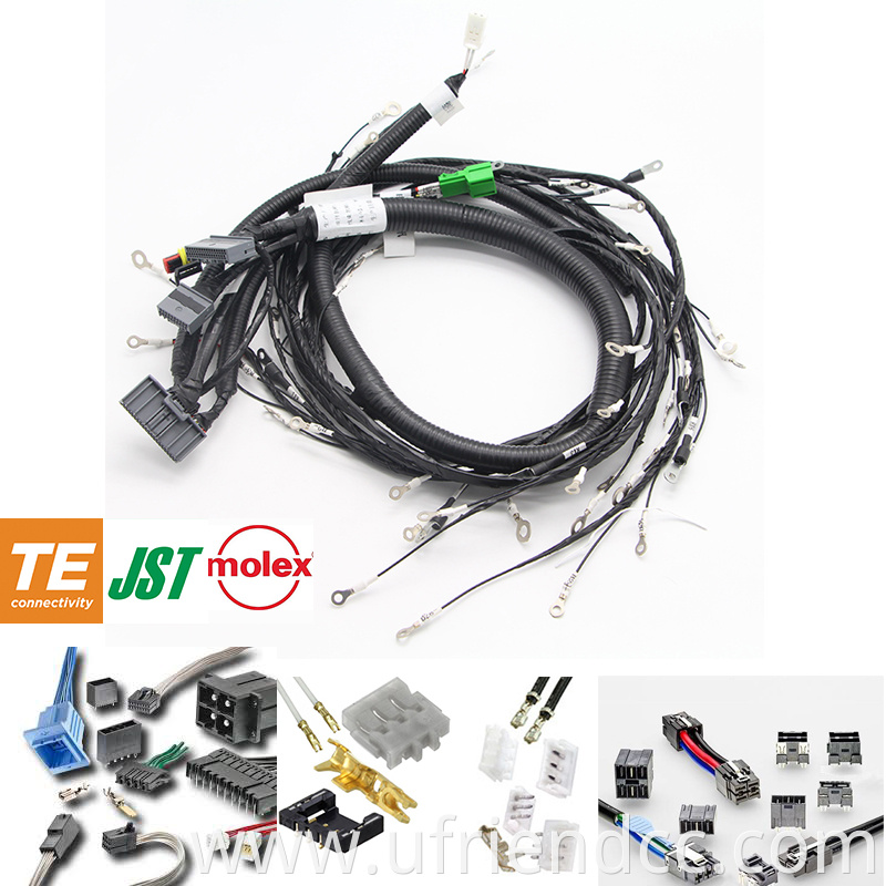 complete engine radio auto wiring harness with customized 3.0 Pitch Dual-Row Female Housing or JST XH connector